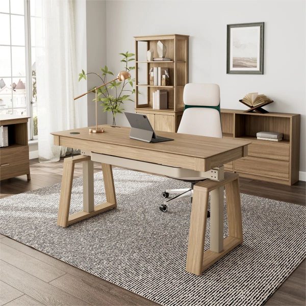 Vexol Radnor 3-Piece Office Set with Adjustable Desk Bookcase and File Cabinet
