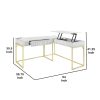64-inch Wide L-Shaped Desk Surface for Multi-Monitor Office Setup